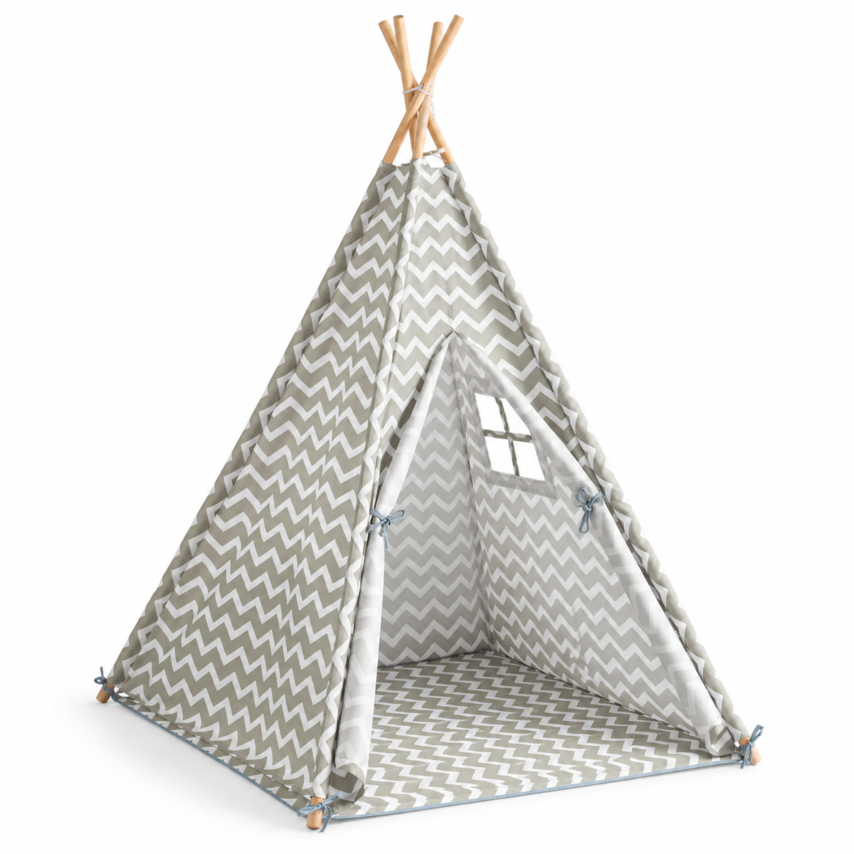 Tipi chevron — sur fond blanc avec ombre douce