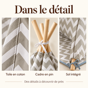 Tipi chevron — détails de la construction