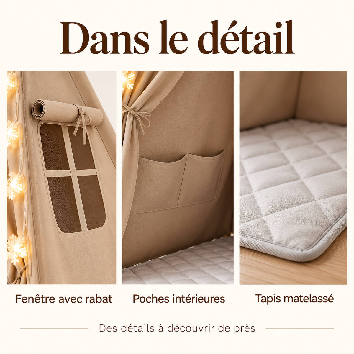 Tipi kaki — détails de la construction